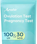 Areta Ovulation & Pregnancy Test Strips: 30 Ovulation Strips & 10 Pregnancy Tests Combo Kit Accurate Athome Fertility Tracker Highly Sensitive Early Pregnancy Detection 30 Lh + 10 Hcg