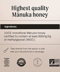 Manukora Raw Manuka Honey, MGO 50+, 200+ and 600+ New Zealand Honey, Non-GMO, Traceable from Hive to Hand, Daily Wellness and Immune Support - 250g (8.82 Oz)