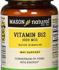 Mason Natural Vitamin B12 1000Mcg Sublingual Tablets 100 Ea