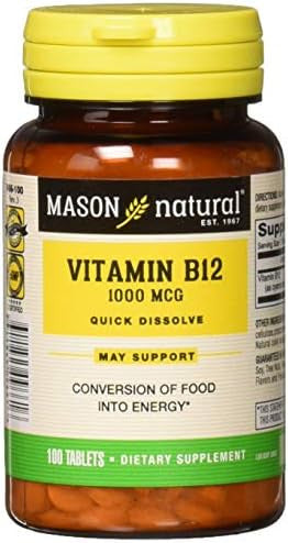 Mason Natural Vitamin B12 1000Mcg Sublingual Tablets 100 Ea