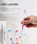 Avistar Dental Hygiene Essentials Pack - 104 Medium-Soft Bulk Toothbrushes With Cover Caps & 450 Travel Floss Picks - 4 Colors - Individually Wrapped Convenient Oral Hygiene Kit