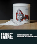Sweat Ethic Pm Sleep Powder Naturally Flavored Bedtime Drink With Magnesium Melatonin Gaba And Chromax Natural Sleep & Relaxation Support For Men & Women Mixed Berry Flavor 60 Servings