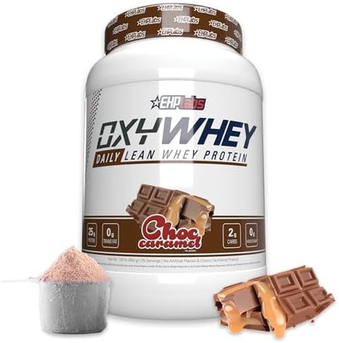 Ehp Labs Oxywhey Whey Protein Isolate " 25G High Protein Low Carb Sugar Meal " Lean Whey Powder For Muscle Recovery " Nongmo Gluten " 25 Serves " Strawb. Milkshake