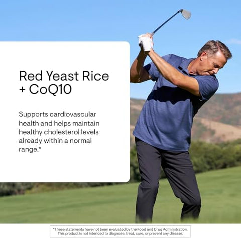Thorne - Red Yeast Rice Coq10 - Supports Healthy Cholesterol Levels Already In A Normal Range & Heart Health - Added Antioxidant Support - Third-Party Certified - Gluten-Free 120 Capsules