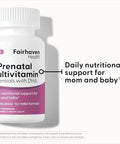 Fairhaven Health Prenatal Multivitamin Essentials with DHA Prenatal Vitamins + DHA Choline MyoInositol Citrus Essence to Deter Nausea Vegan 60 Capsules