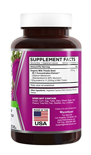 Farmhaven Usda Organic Milk Thistle Capsules
