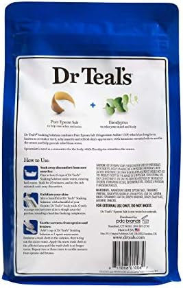 Dr Teal'S Salt Bath Variety Set (2 Pack 3Lbs Ea.) Relax & Relief Eucalyptus & Spearmint Melatonin Sleep Soak Essential Oils Blended With Pure Epsom Salt & Melatonin Promotes Better Sleep