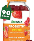 Lifeable Probiotics Gummies 2 Billion Cfu Great Tasting Probiotic Gummies For Women Probiotic Gummy For Gut Health And Immune Support Probiotics For Women And Men 90 Gummies