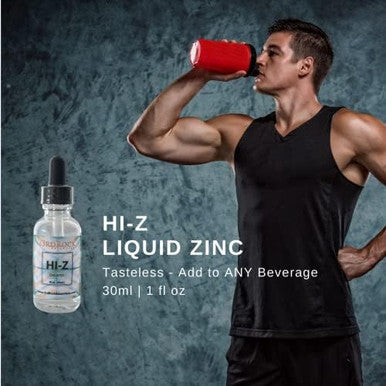 Hi-Z Zinc Immune Support Supplement All Natural Liquid Zinc Supplement Dietary Supplement All Natural Personal Care (1 Fl Oz 120 Servings)