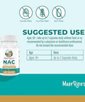 Maryruth'S Organics Nac Supplement N-Acetyl Cysteine 2 Month Supply Nac 1000Mg Per Serving Vegan Capsules Gluthamine Precursor Amino Acid Non-Gmo Gluten Free 120 Count 60 Servings