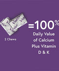 Viactiv Calcium Plus Vitamin D Supplement Soft Chews Brown Milk Chocolate and Vitafusion Fiber Well Sugar Fiber Supplement Peach Strawberry and BlackBerry Flavored 180 Count