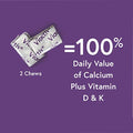 Viactiv Calcium Plus Vitamin D Supplement Soft Chews Brown Milk Chocolate and Vitafusion Fiber Well Sugar Fiber Supplement Peach Strawberry and BlackBerry Flavored 180 Count