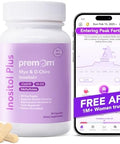 Premom Inositol Plus 2000Mg Myoinositol & 50Mg Dchiro Inositol Coq10 Folate & Vitamin D340:1 Ratio Supports Hormonal Balance Ovarian & Reproductive Health 30 Day Supply