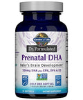Garden Of Life Dr. Formulated Prenatal Dha Fish Oil - 500Mg Dha & Dpa In Triglyceride Form 100 Dv Vitamin D3 Single Source Mercury Free Omega 3 Supplements For Women'S Health 30 Softgels