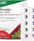 Floradix Iron Tablets Iron Supplement With Folic Acid Vitamin C & More Energy Support Vegetarian Gluten 120 Tablets