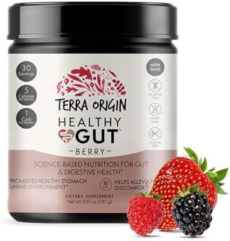 Terra Origin Healthy Gut Chocolate 30Servings With Lglutamine Zinc Glucosamine Slippery Elm Bark Marshmallow Root And More