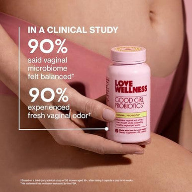 Love Wellness Good Girl Probiotics Women s Vaginal Health and pH Balance Supplement 9 Strain Probiotic for Urinary Tract Yeast Odor and Immune Support Gluten Free