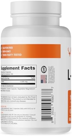 Bucked Up L-Citrulline 200 Capsules 1500Mg Per Serving Gluten- Non-Gmo Third-Party Tested Premium Citrulline Supplement For Daily Use - 100 Servings (200 Capsules)