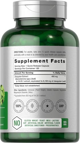 Horbaach Jiaogulan Capsules 120 Count