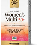Solgar One Daily WomenS Multi 50+ Whole Body Support For Women 50 And Older Highly Absorbable Heart Bone and Breast Health Energy Stress Hair Skin and Nails Multivitamin 60 Vegan Capsule Servings