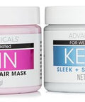 Advanced Clinicals Biotin Hair Repair Mask + Keratin Strengthening + Smoothing Hair Mask Bundle