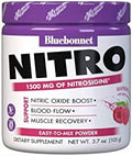 Bluebonnet Nutrition Extreme Edge Nitro Powder Nitric Oxide Precursor Increase Blood Flow Soy Gluten Vegan Raspberry Flavor 3.7 Oz 30 Servings