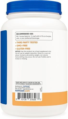 Nutricost Whey Protein Isolate 2 Lb Churro Flavored Gmo Gluten