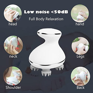 Mxm2Mxm Electric Scalp Massager With Red Light TherapyWaterproof Head Massager With 108 Nodes4 ModesWireless Charging To Relieve Deep Tissue Pressure