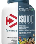 Dymatize Iso100 Hydrolyzed Fruity Pebbles Protein Powder Bundle 25G Protein 5.5G Bcaas 5 Pound + 20 Servings