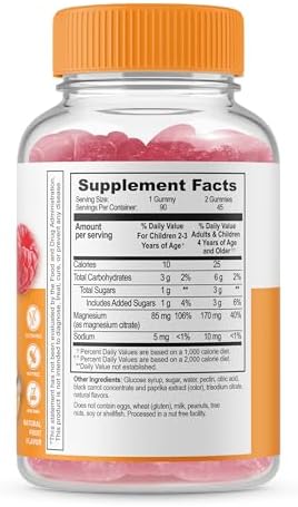 Lifeable Immune Support Kids + Magnesium Citrate Kids Gummies Bundle Great Tasting Vitamin Supplement Gluten Gmo Chewable Gummy