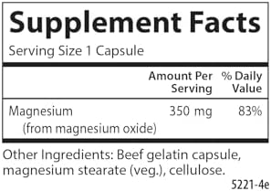 Carlson Magnesium 350 mg Muscle Function and Nerve Health 90 Capsules