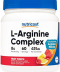 Nutricost Larginine Complex (Fruit Punch 60 Servings) Gluten Nongmo