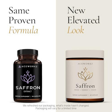 Aceworkz Appetite Suppressant For Weight Loss Organic Saffron Extract With Bioperine For Enhanced Absorption Supports Energy & Mood (90 Capsules)