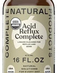 Complete Natural Products Acid Reflux Complete - 16Oz Glass Bottle, Acid Reflux Cleanse Supplement - With Ginger, Hops, Garlic & Apple Cider Vinegar (16 Fl Oz)