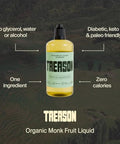 Treason, 100% Monk Fruit Liquid, Without Erythritol or Allulose, Keto Friendly, Non-GMO, Zero Sugar, 340 Servings, 100ml