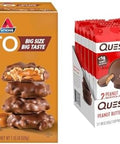 Atkins Caramel Almond Clusters Gluten High In Fiber & Quest Nutrition High Protein Low Carb Gluten Keto Friendly Peanut Butter Cups 12 Count (Pack Of 1) (Total 17.76 Ounce)