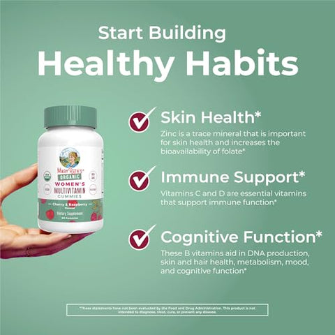 Maryruth'S Multivitamin Gummies For Women (Cherry & Raspberry) & Iron Liquid Supplement (Berry) Clean Label Project Verified Usda Organic Vegan Non-Gmo Beauty Immunity & Overall Health