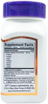 21St Century Digestive Enzymes Capsules 60 Count (Pack Of 2)
