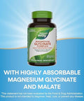 Nature'S Way Magnesium Glycinate Complex, Supports Heart, Muscle, Nerve Function, Highly Absorbable Magnesium Glycinate, Magnesium Malate, 220 Mg Per 2-Tablet Serving, Gluten Free, Vegan, 120 Tablets