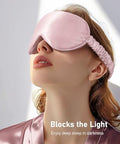 Litbear 100% 22 Momme Mulberry Silk Sleep Mask - 3D Contoured Eye Mask For Men Women Soft Breathable Sleeping Mask With Adjustable Strap Perfect Blocks Light For Sleeping (Pale Pink)