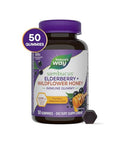 Nature'S Way Sambucus Elderberry Wildflower Honey Immune Gummy Daily Immune Support For Adults And Kids Ages 4 Vitamins C & D3 Zinc Vegetarian 50 Gummies