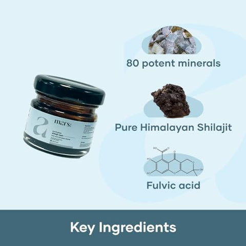 Mars by GHC Vitality Booster Combo Shilajit Resin Sourced from ~18000 ft and Sea Moss Capsules (60 Count) Natural Energy and Wellness Supplement
