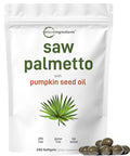 Micro Ingredients Saw Palmetto With Pumpkin Seed Oil For Men 240 Softgels Cold-Pressed Extract Virgin Oil Formula Rich In Essential Fatty Acids & Phytosterols Non-Gmo Gluten & Soy Free