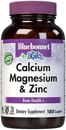 Bluebonnet Calcium Magnesium Zinc Caplets 180 Count