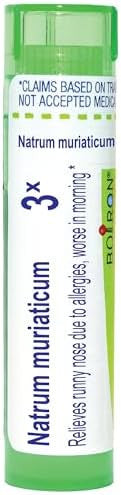 Boiron Natrum Muriaticum 3X For Runny Nose Due To Allergies 80 Pellets
