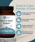 R-U Ved Ashwagandha Capsules - Organic Ashwagandha Root Extract Supplement For Men & Women 500Mg Per Pill For Adrenal Health And Overall Wellness - 60 Vegetarian Caplets (1 Count)