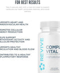 Revive Md Supplements & Support Complete Vital (120 Vegetarian Capsules) - Nac & Coq10 Supplement Supports Health & Antioxidant Activity