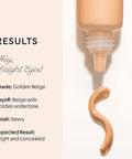 Winky Lux Peeper Perfect Under Eye Concealer Makeup & Eye Brightener Full Coverage Concealer For Dark Circles Color Corrector & Eye Primer With Collagen Hyaluronic Acid & Vitamin E (Golden Beige)