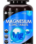 Magnesium Supplements 516Mg With Zinc - 120 Magnesium Tablets Supports Muscle Bone Health, Tiredness - High Strength Contributes To Many Health Factors Easy To Swallow Sleep Supplement (Not Capsules)