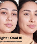 Kosas Bb Burst Tinted Face Gel Cream - Supports Healthy Collagen, Smoothes Skin, Hydrates & Moisturizes - Lightweight Buildable Coverage - Light+ Cool 15, (1 Oz/30 Ml)